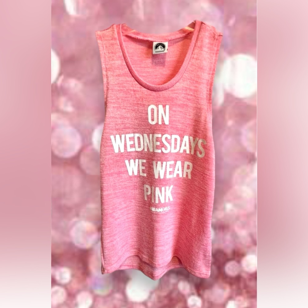 On Wednesdays We Wear Pink Paramount Pictures Mean Girls Tank Top size M